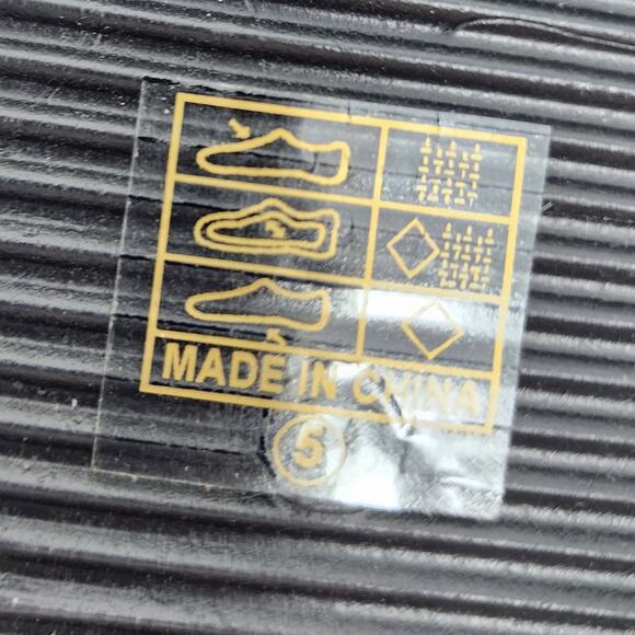 Black Wedge Espadrilles Sandals Platform Buckle Summer Shoes Women's Size 5 NWT - Picture 8 of 11